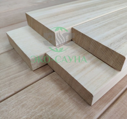 Полок из Абаша 25х140мм сорт Экстра