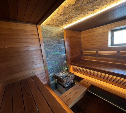Финская сауна термо ольха делюкс