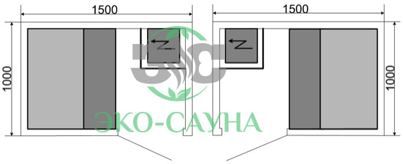 Финская сауна 1500х1000