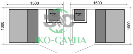 Финская сауна 1500х1000