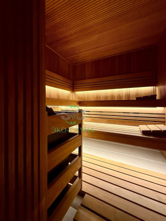Финская сауна реечный делюкс 