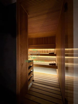 Финская сауна реечный делюкс 