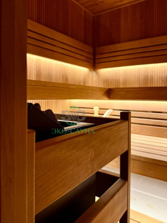 Финская сауна реечный делюкс 