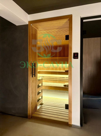 Финская сауна реечный делюкс 