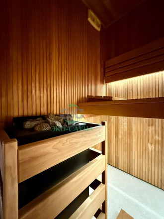Финская сауна реечный делюкс 