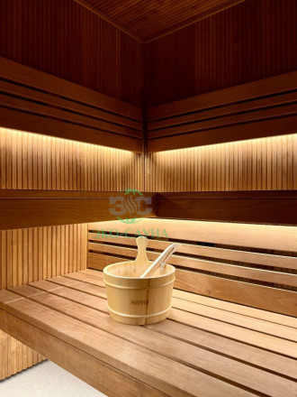 Финская сауна реечный делюкс 