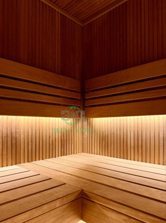 Финская сауна реечный делюкс 