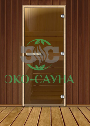 Дверь стеклянная "Бронза"