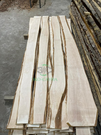 Доска необрезная шлифованная, ольха 18мм*150мм-350мм* 2.50м- 3м