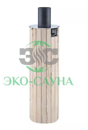 Дымоход-Экономайзер Ферингер в ламелях из натурального камня "Окаменевшее дерево наборное"