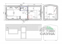 Баня квадро Люкс 6м 