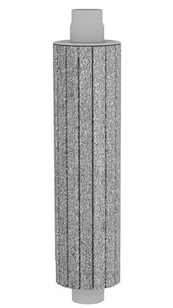 Дымоход-Регистр Ферингер в ламелях из натурального камня "Жадеит бучардированный"