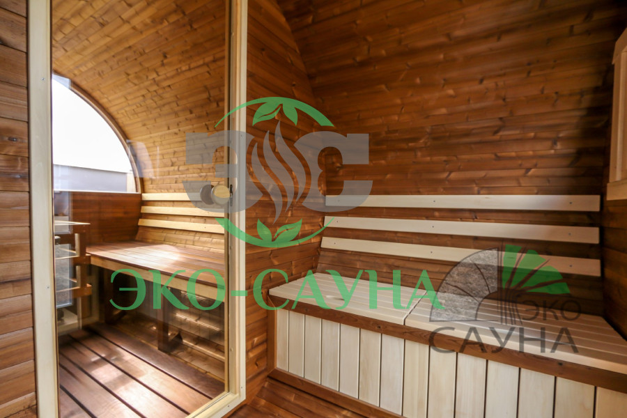 Баня-бочка функо 1 панорамное стекло 6м x 2,30