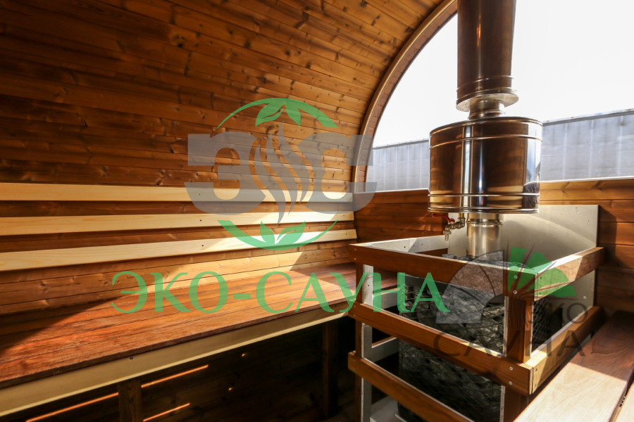Баня-бочка функо 1 панорамное стекло 6м x 2,30