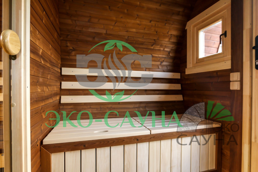 Баня-бочка функо 1 панорамное стекло 6м x 2,30