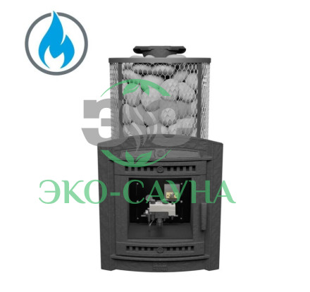 Печь банная «Атмосфера XL» сетка нержавейка с газовой горелкой