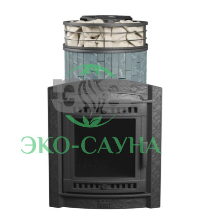 Печь банная «Атмосфера L» Талькохлорит ЛАМЕЛЬ+СЕТКА С ТОННЕЛЕМ
