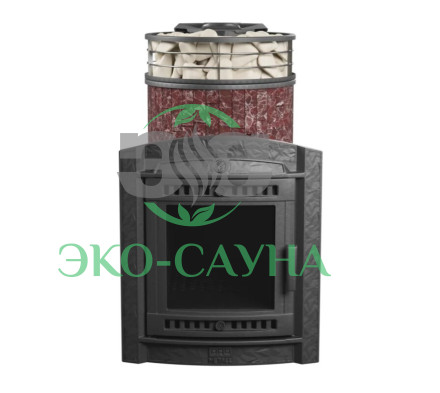 Печь банная «Атмосфера L» Россо Леванто ЛАМЕЛЬ+СЕТКА С ТОННЕЛЕМ