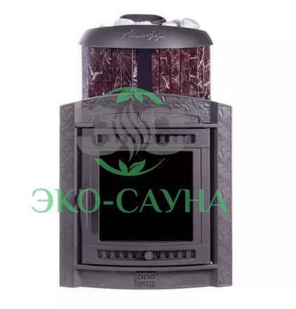 Банная печь "Атмосфера L" в ламелях из натурального камня "Россо Леванте" до 24 м?