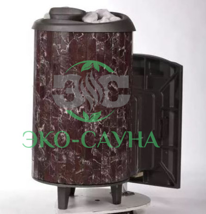 Банная печь "Атмосфера L" в ламелях из натурального камня "Россо Леванте" до 24 м?