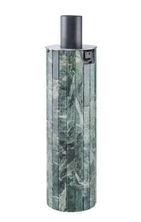 Дымоход-Регистр Ферингер в ламелях из натурального камня "Змеевик наборный"