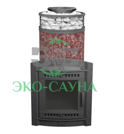 Печь банная «Атмосфера XL» Россо Леванто ЛАМЕЛЬ+СЕТКА С ТОННЕЛЕМ