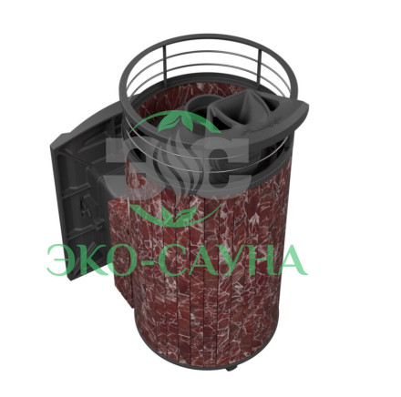 Печь банная «Атмосфера XL» Россо Леванто ЛАМЕЛЬ+СЕТКА С ТОННЕЛЕМ