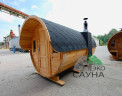 Баня-бочка панорамное стекло 5м x 2,30