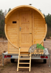 Баня-бочка на прицепе 3,50м