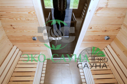 Баня-бочка  на прицепе 3,50м 