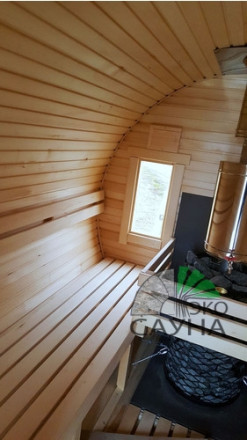 Баня-бочка  на прицепе 3,50м 