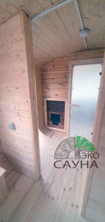 Баня квадро Люкс 6м  с панорамным окном в парилке 