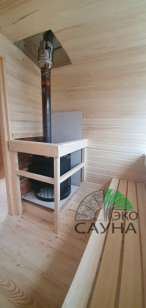 Баня квадро Люкс 6м  с панорамным окном в парилке 