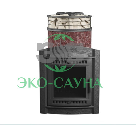 Печь банная «Атмосфера L» Россо Леванто ЛАМЕЛЬ+СЕТКА