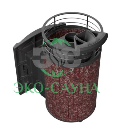 Печь банная «Атмосфера L» Россо Леванто ЛАМЕЛЬ+СЕТКА