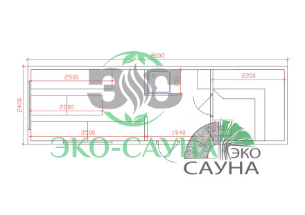 Баня квадро функо  Люкс 8м 