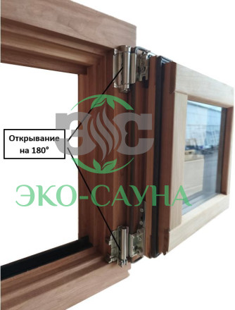 Окно из Термо-Ольхи "DeLuxe"