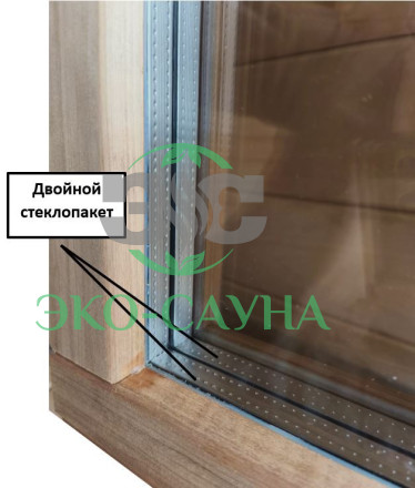 Окно из Термо-Ольхи "DeLuxe"