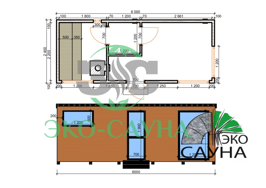 Баня модерн функо 6м