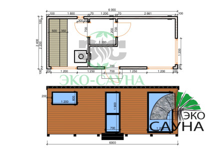 Баня модерн функо 6м 