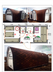 Баня бочка викинг КРИСТИАНСТАД 6м