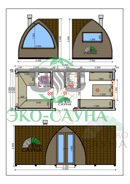Баня бочка  викинг  КРИСТИАНСТАД 6м