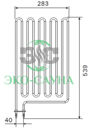 Harvia ТЭН для электрокаменки Virta HL110 Virta HL110S 3600W/230V артикул ZCU-836