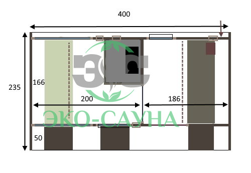 Овальная баня бочка функо 4м