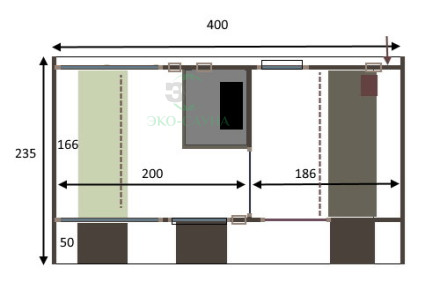 Овальная баня бочка функо 4м
