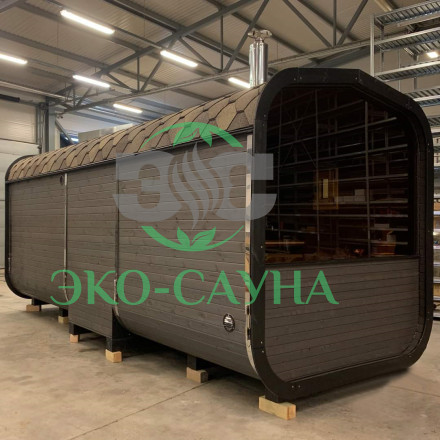 Баня куб панорама 6м 