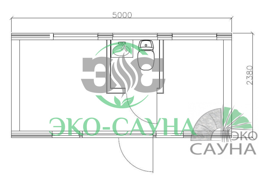 Гостевой домик танк 5м x 2,40м