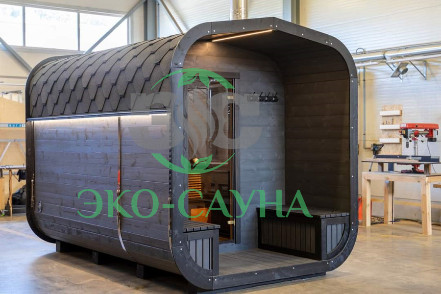 Баня куб панорама 4м  