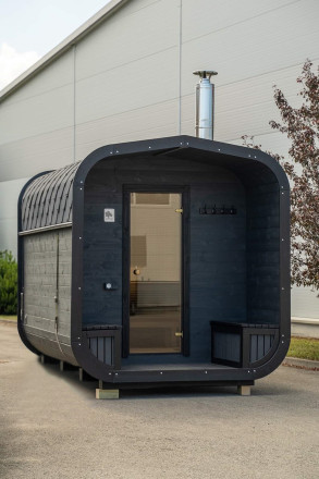 Баня куб панорама 4м  