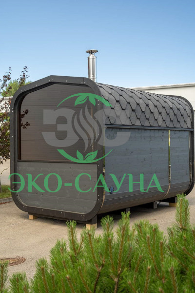Баня куб панорама 4м  